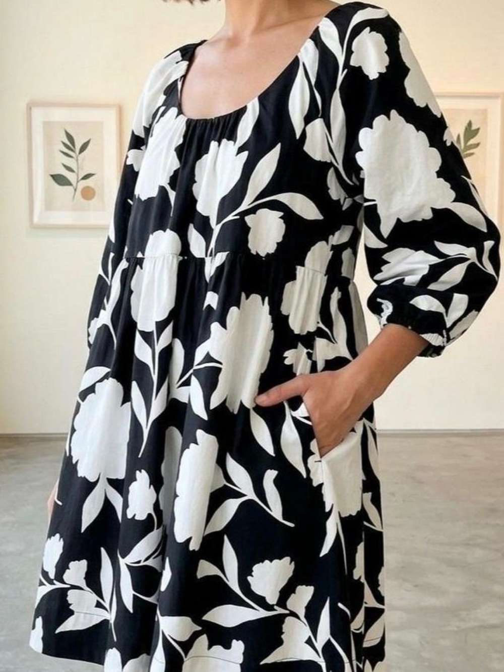 Kate Spade x Target Black & White Floral Dress
